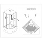 Душевая кабина Esbano ES-80CRB/90CRB/100CRB/110CRB